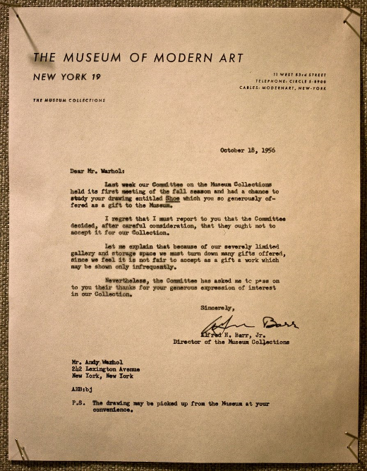 warhol letter